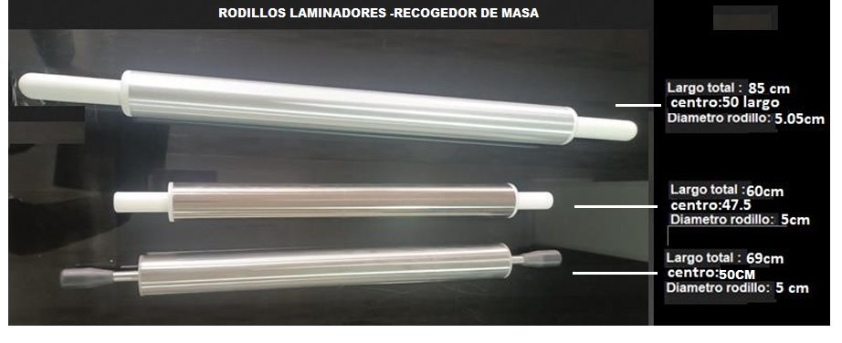 RODILLOS LAMINADORES MAQUIN RECOGEDORES DE MASA RODILLOS LAMINADORES PARA HOJALDRE RS500 - Imagen 1